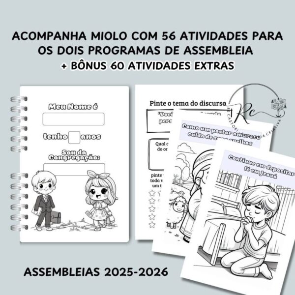 Kit Caderno Infantil Atividades Assembleias 2025 |2026 (Re Castori) - Imagem 7