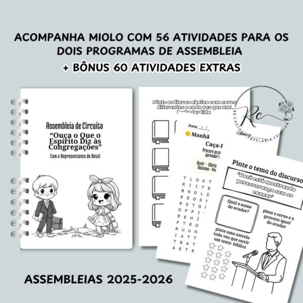 Kit Caderno Infantil Atividades Assembleias 2025 |2026 (Re Castori) - Imagem 8
