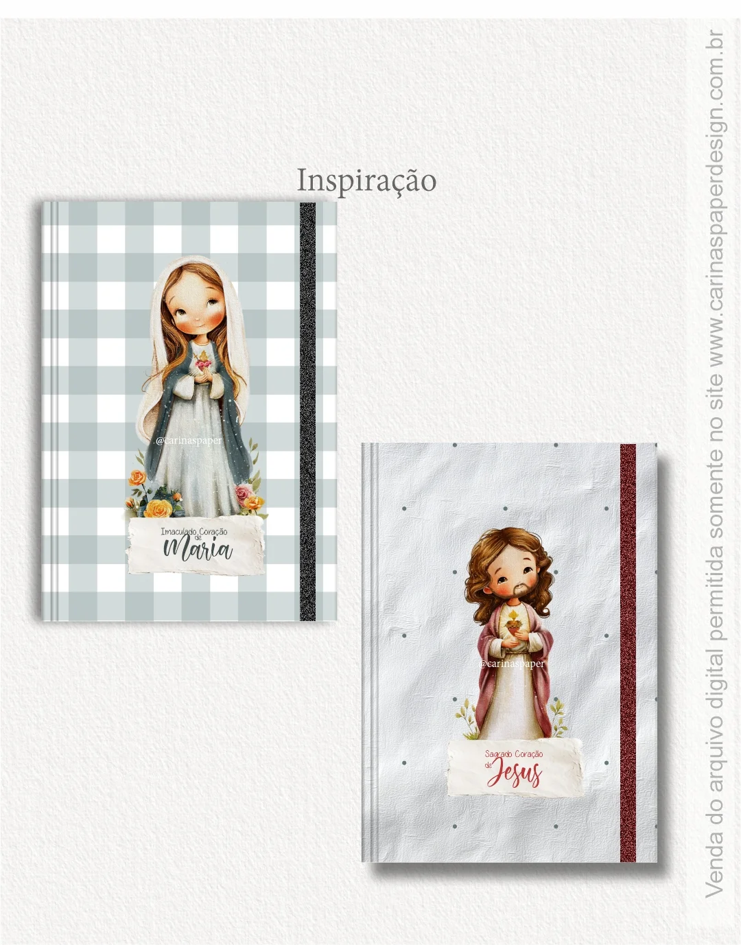 Kit Digital Ilustrações Sagrado Coração: Maria e Jesus - Imagem 8