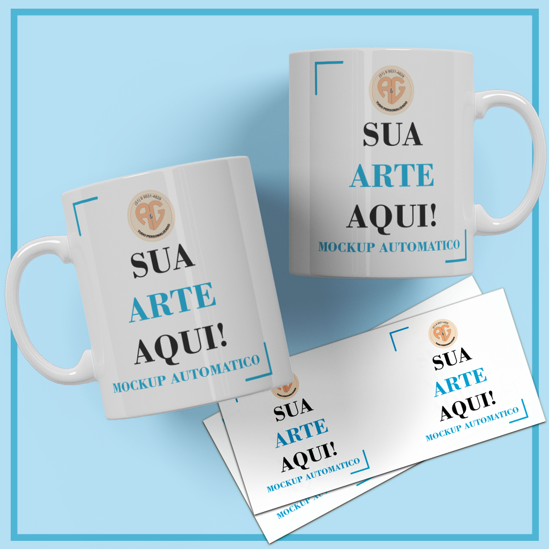 Mockup Automátizado para Caneca 7- PSD