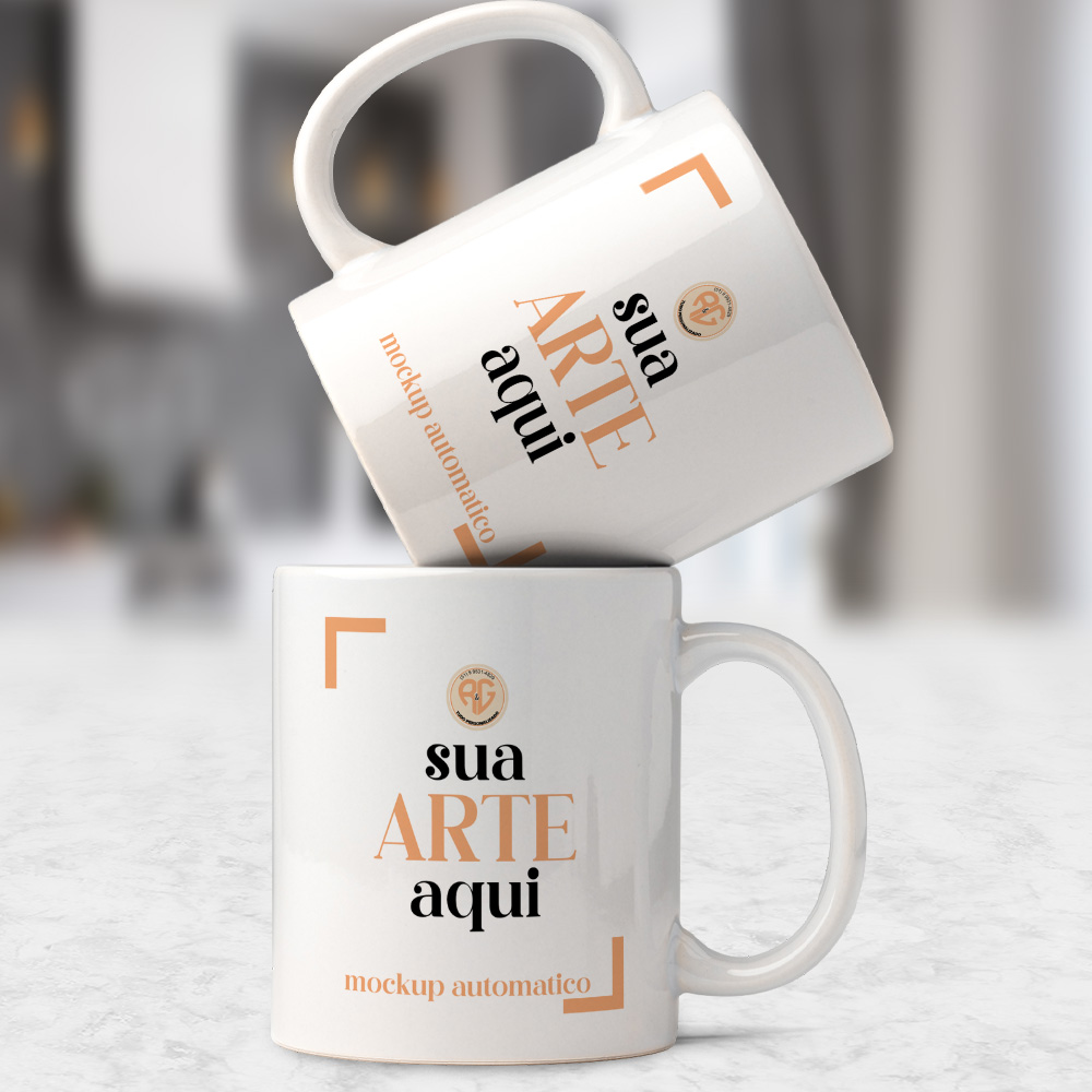 Mockup Automátizado para Caneca 12  - PSD