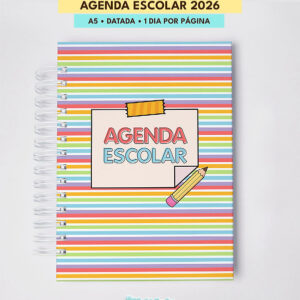 Arquivo Agenda Escolar Datada A5 1DPP - Mascute