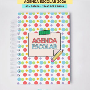 Arquivo Agenda Escolar Datada A5 2DPP - Mascute