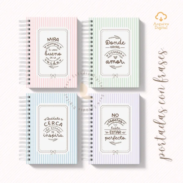 Planner semanal A5 2026 – 2 EN 1 - Español (8 colores) - Sara - Imagem 10