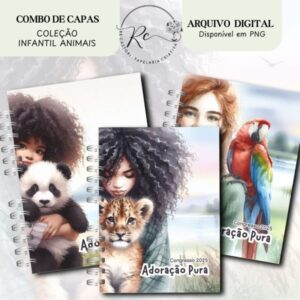 COMBO Capas Infantis para o Congresso Adoração Pura – Coleção Animais (Re Castori)