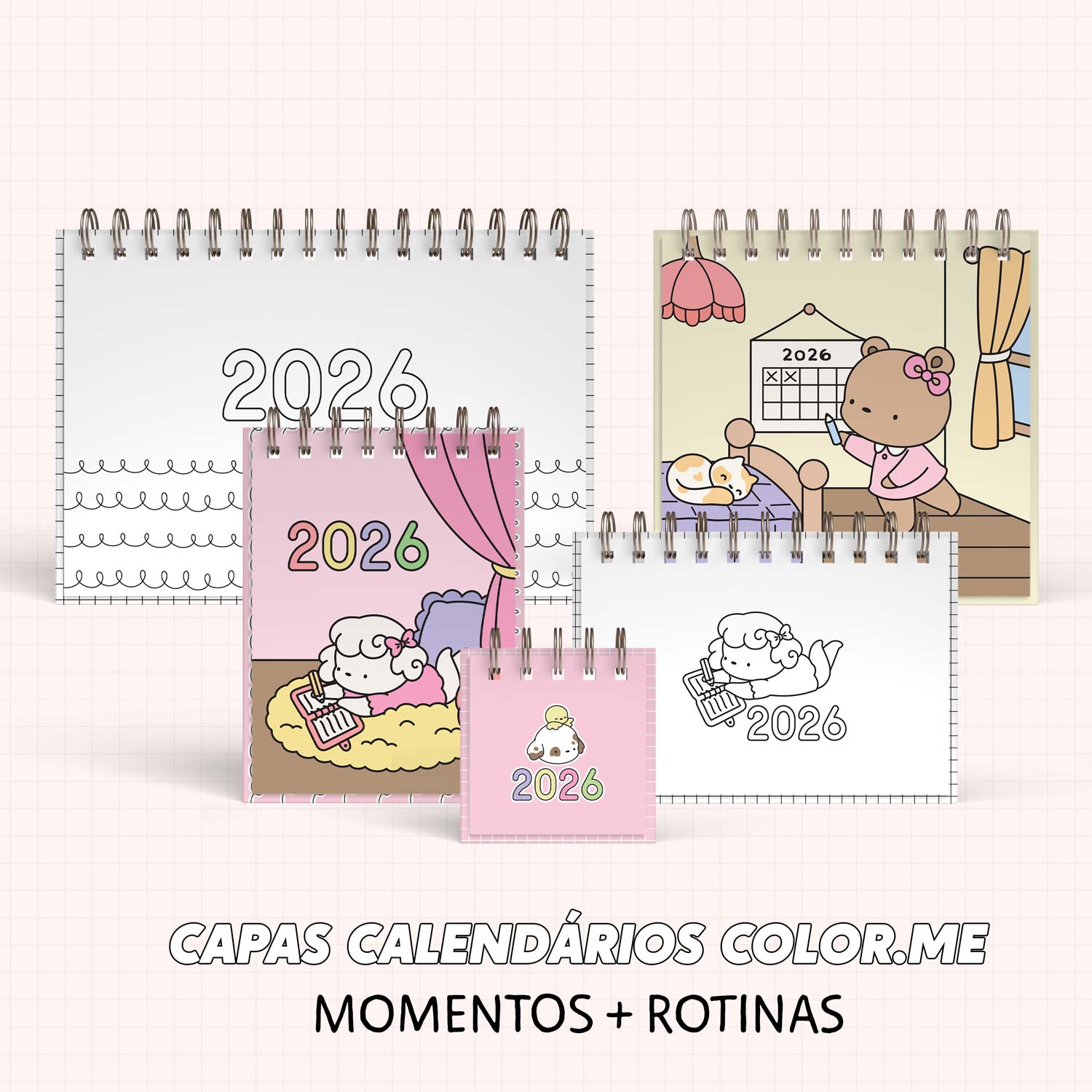 Capas e ilustrações Calendário Color.Me – Momentos + Rotinas (Nilmara)