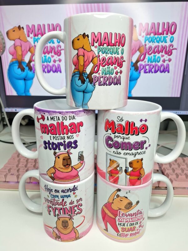 Arquivo Caneca Capivara Fitness - Canecas Criativas