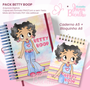 PACK Caderno Pautado A5+Bloquinho A6 – Betty Boop