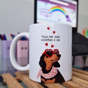 Arte Digital CANECA "Foca nas suas coisinhas e vai"- HOMECAT