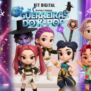 Kit Digital Guerreiras do Kpop - Quatro Cambalhotas