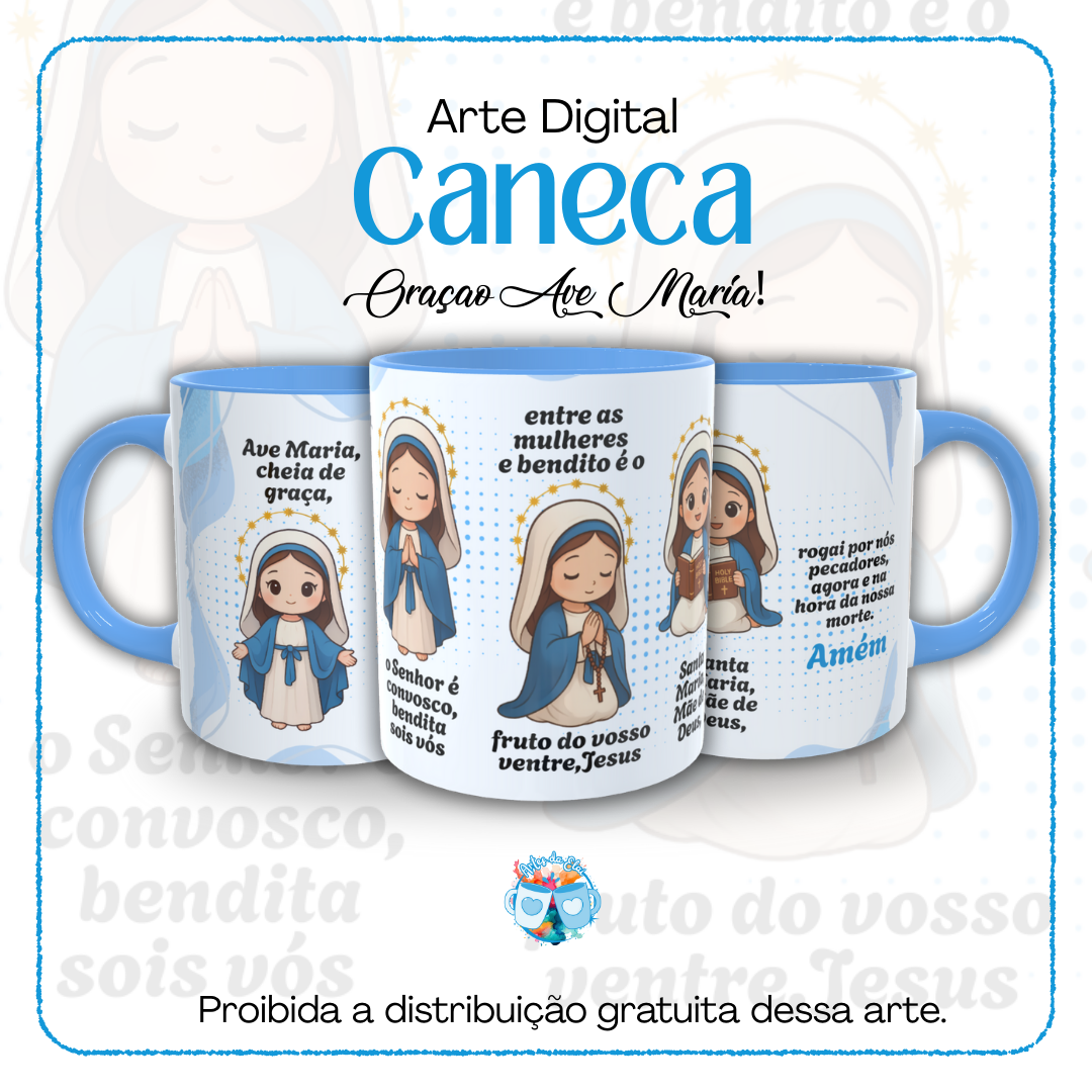 Arquivo Caneca MARIA ORAÇÃO (Desenho)