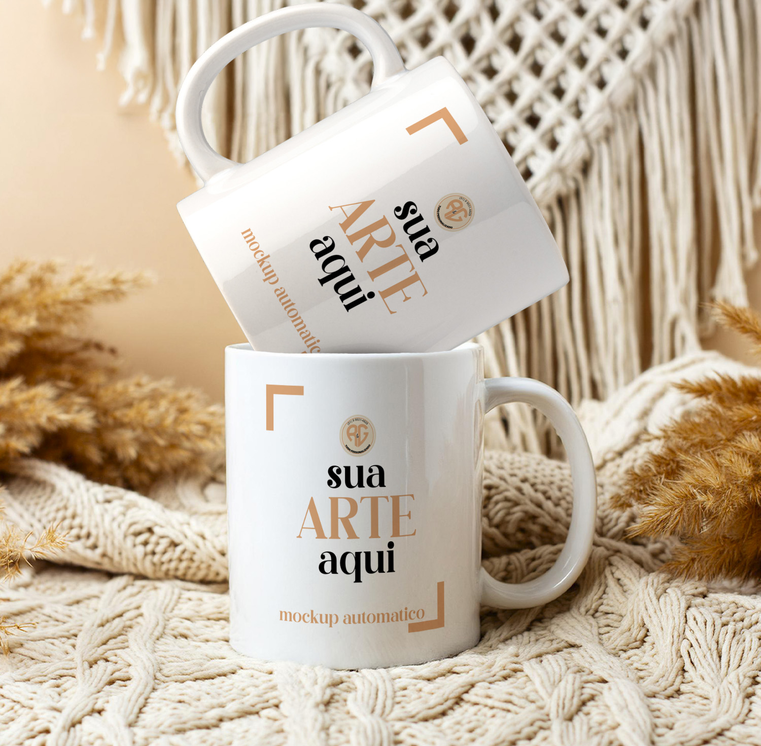 Mockup Automátizado para Caneca 17- PSD