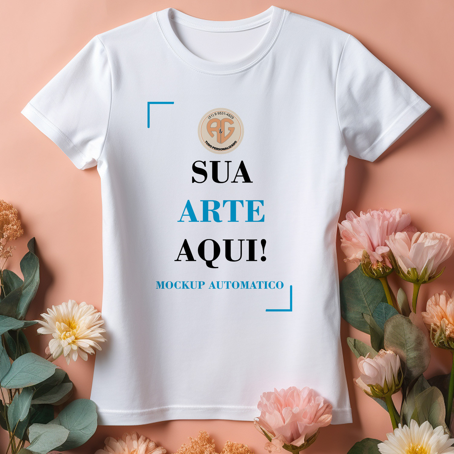 Mockup Automátizado para Camiseta Feminina