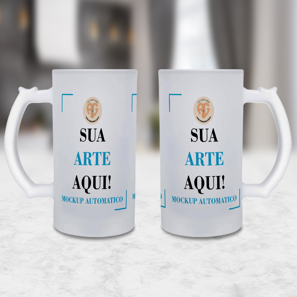 Mockup Automátizado para Caneca de Chopp - PSD