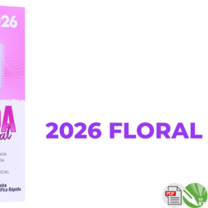Encadernação – Miolo de Agenda FLORAL 2026