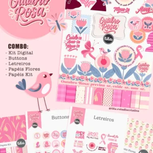 Outubro Rosa 2025 – Combo Ilustrações e Papéis (Tita)