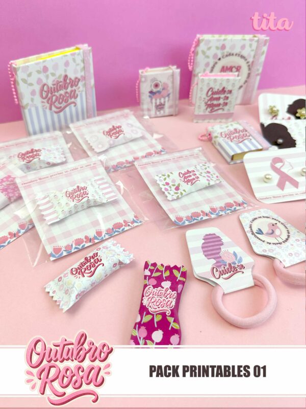 Outubro Rosa 2025 – Kit Printables 01 (Tita)