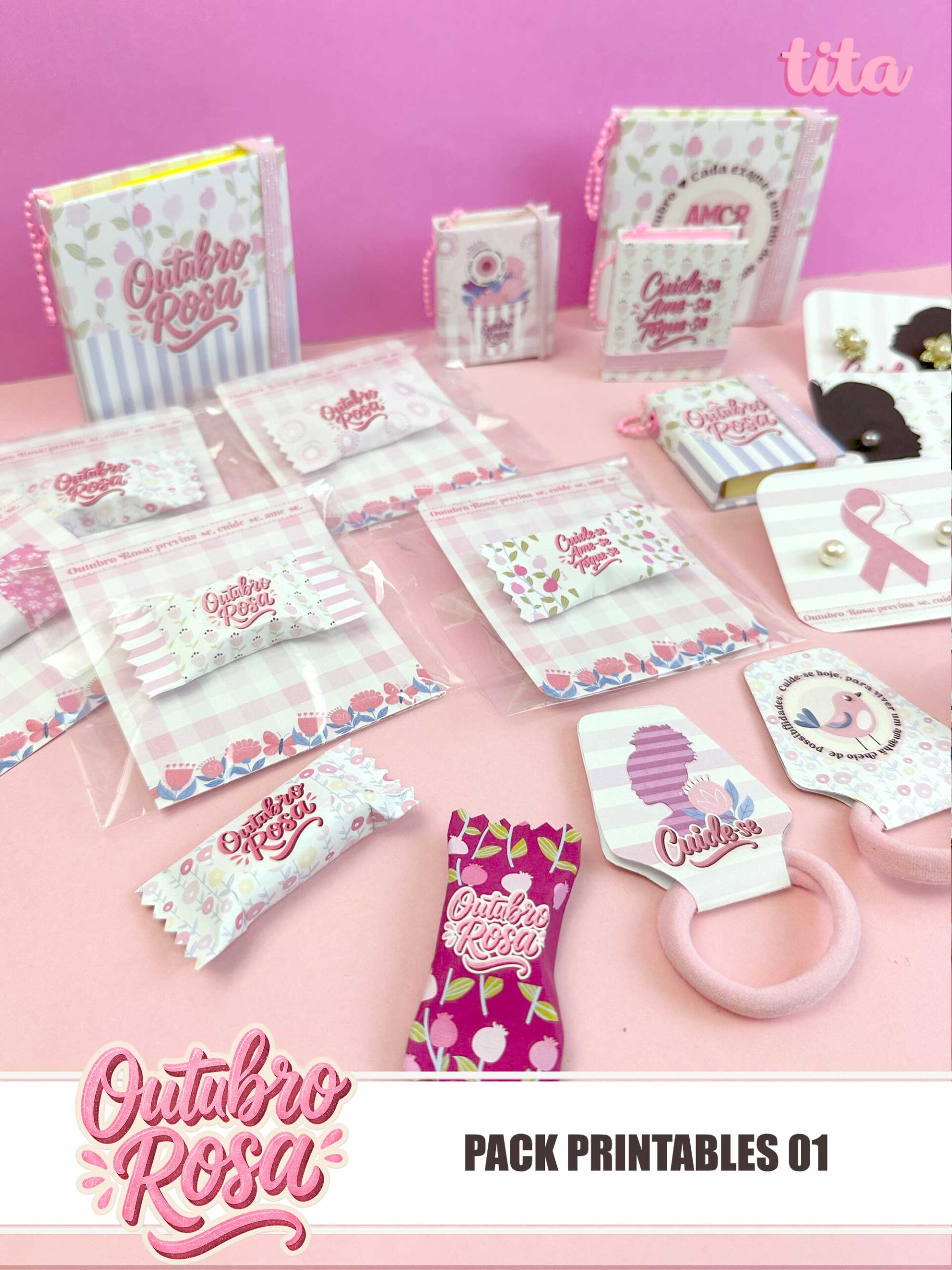 Outubro Rosa 2025 – Kit Printables 01 (Tita)