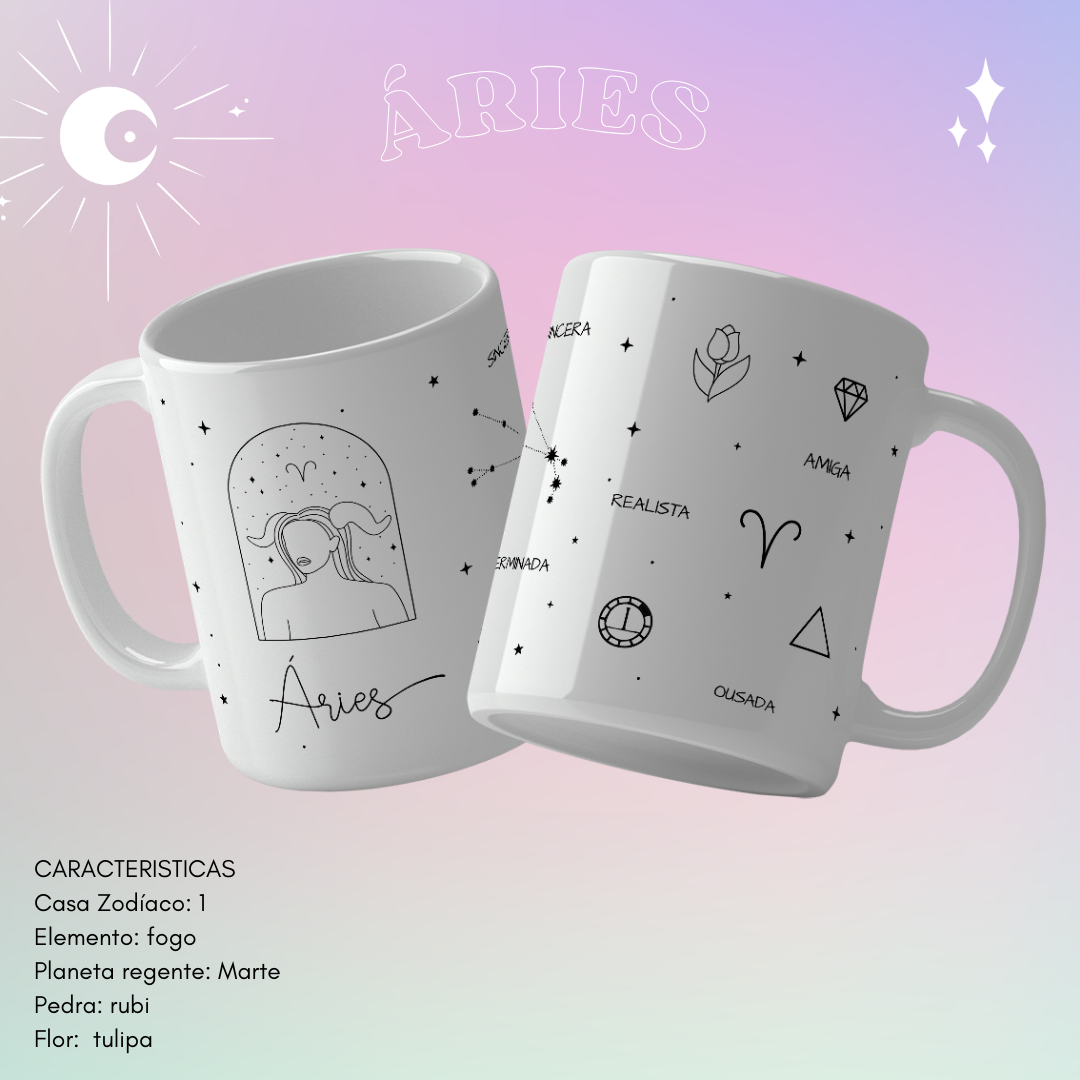 KIT Artes para Canecas- Signos - Gabriella Cravo e Canecas