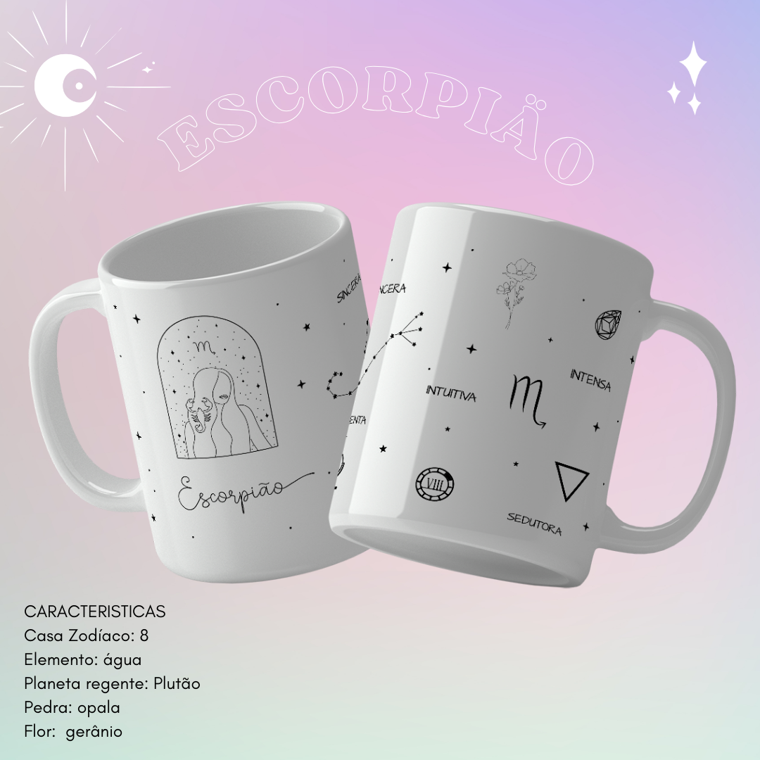 KIT Artes para Canecas- Signos - Gabriella Cravo e Canecas - Imagem 12