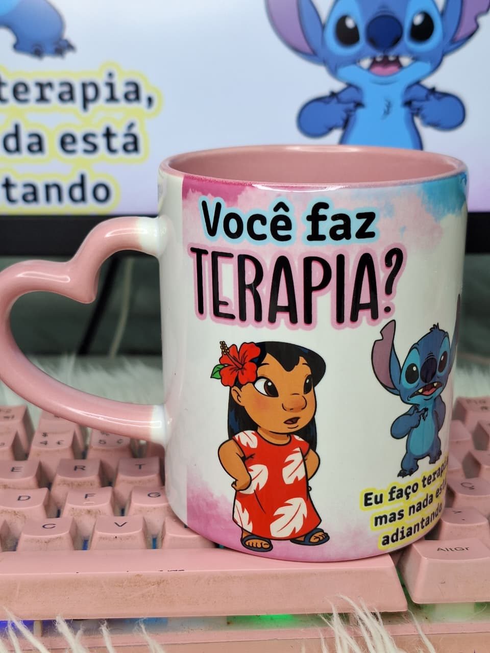 Stitch Agressividade Crônica – Arte Avulsa Caneca