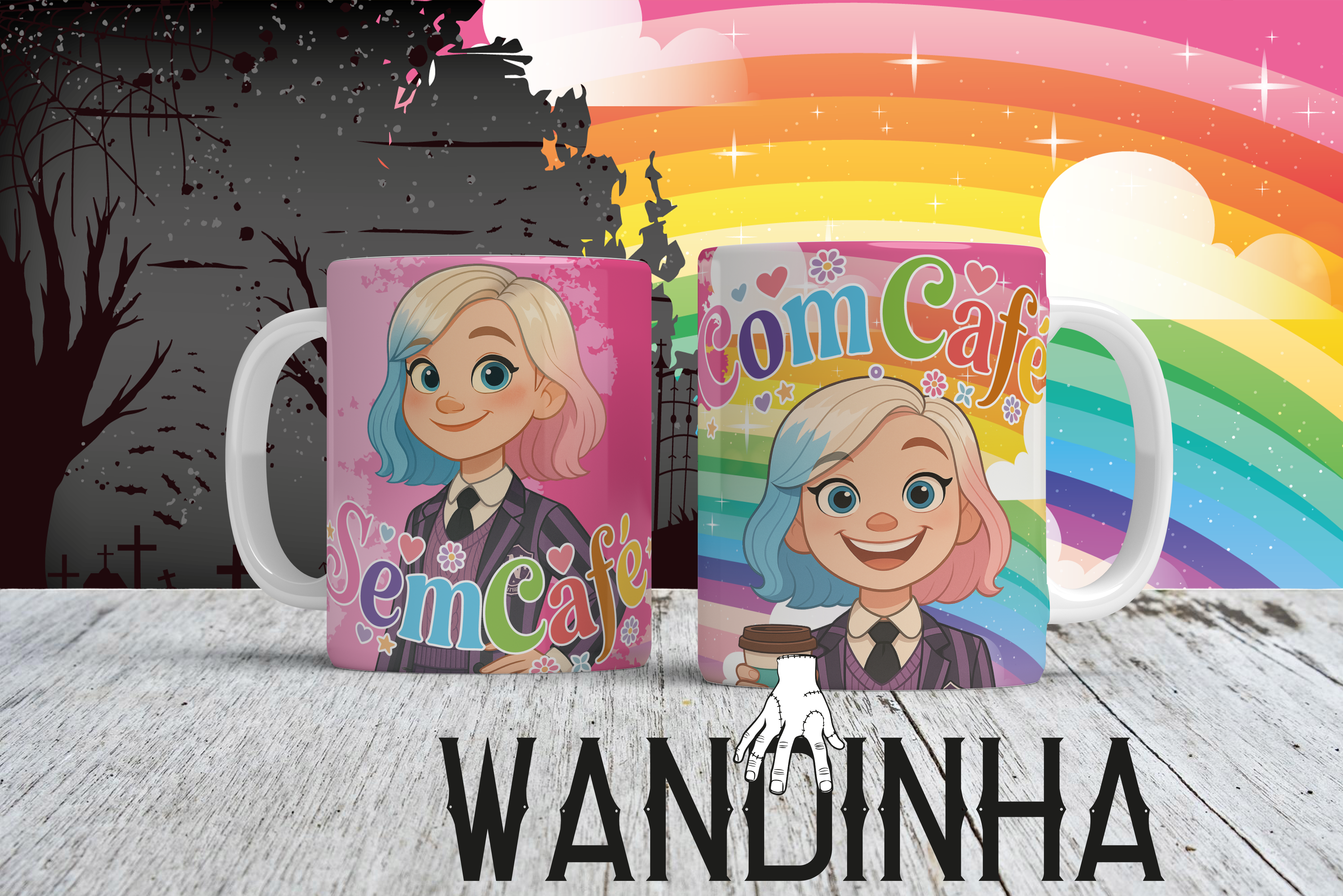 Wandinha 2025 - artes para caneca - Imagem 3