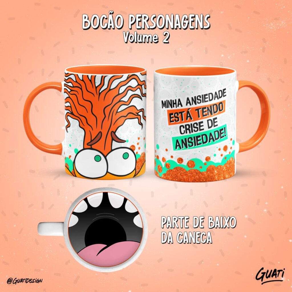 Coleção Bocão Personagens Vol 2 – Artes para Canecas