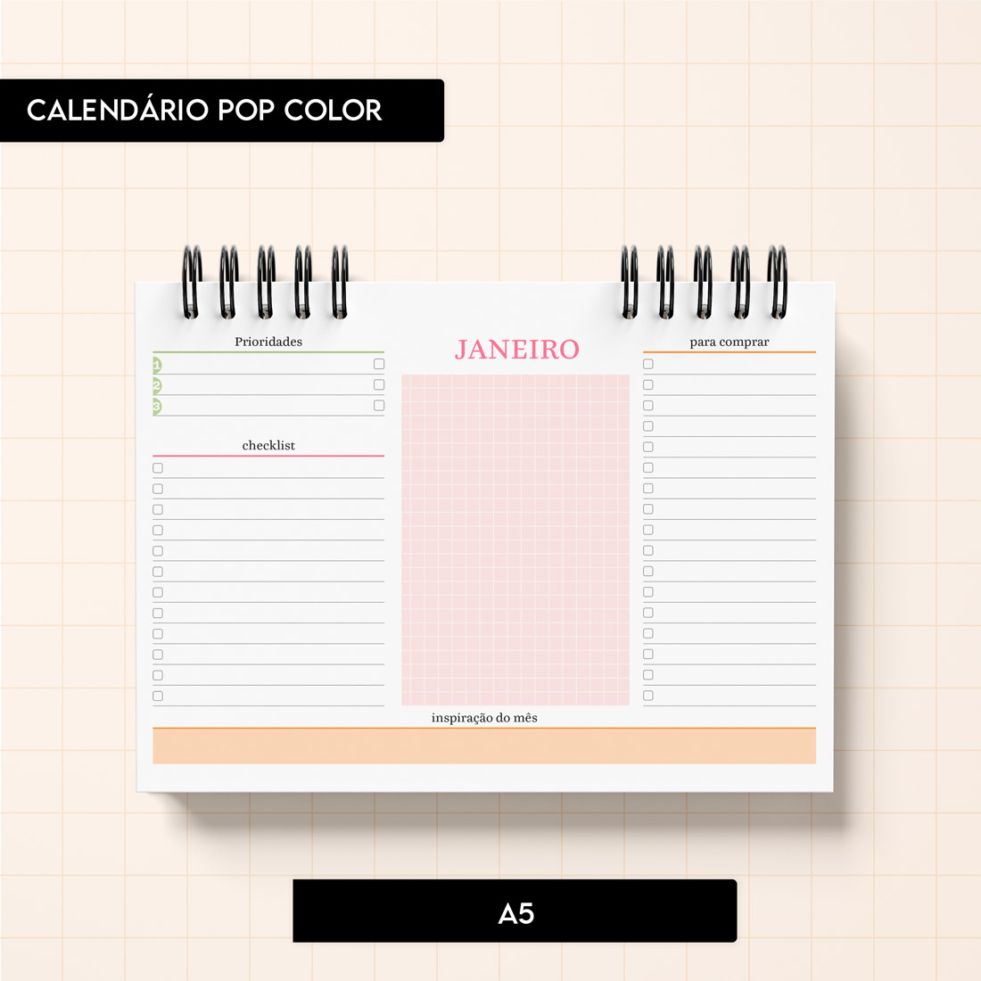 Calendário Pop Color 2026 - Trilha de Papel - Imagem 7