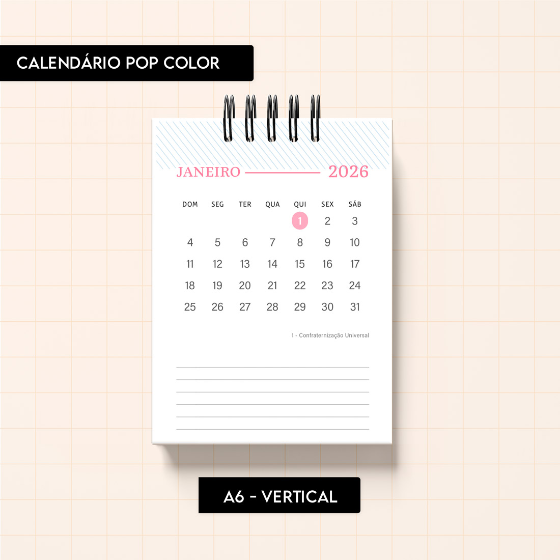 Calendário Pop Color 2026 - Trilha de Papel - Imagem 4
