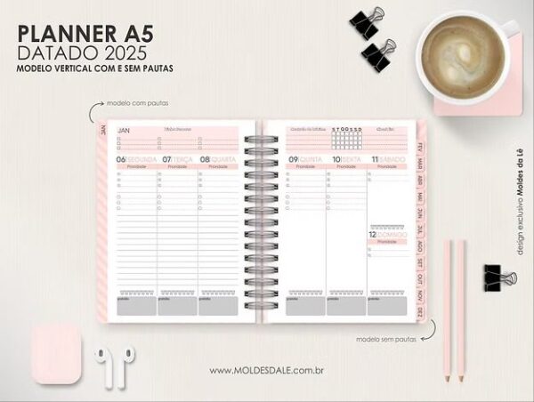 COMBO Planners Datados – Big | A5 | Slim + Capas e Divisórias -Moldes da Lê - Imagem 8