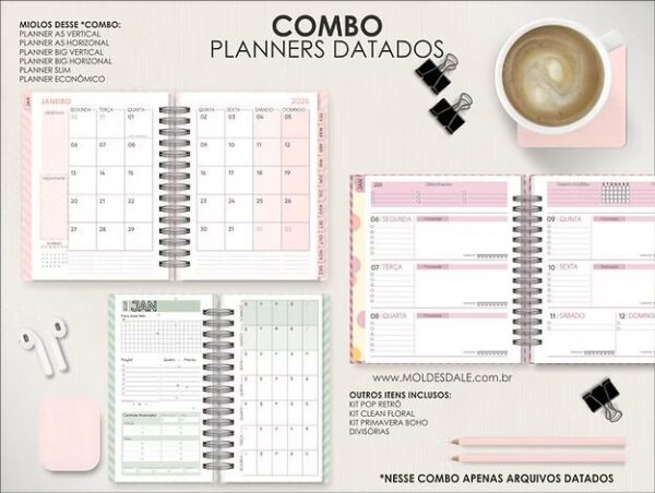 COMBO Planners Datados – Big | A5 | Slim + Capas e Divisórias -Moldes da Lê - Imagem 14