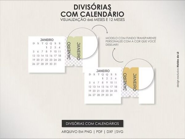 COMBO Planners Datados – Big | A5 | Slim + Capas e Divisórias -Moldes da Lê - Imagem 7