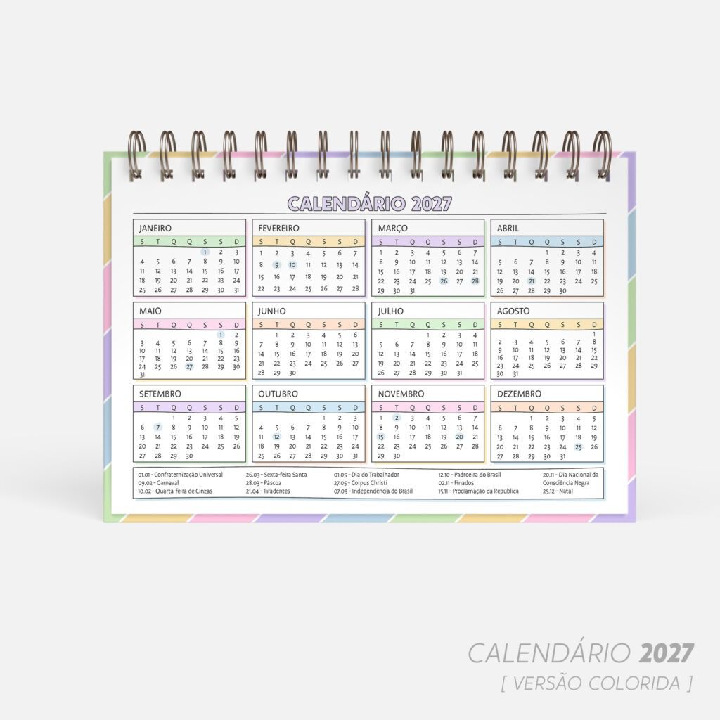 SUPER COMBO de Calendário de mesa para Colorir 2026 | Color.Me - Imagem 9