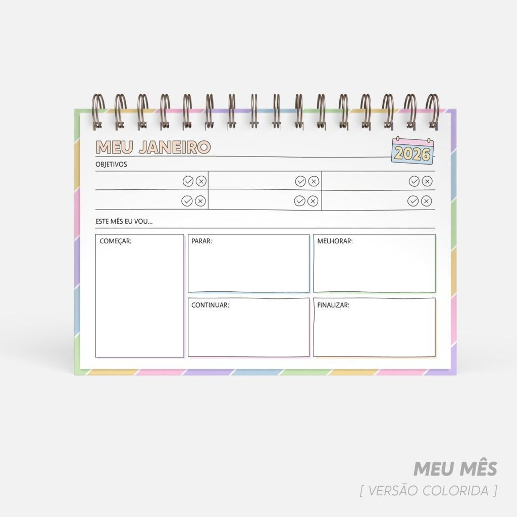 SUPER COMBO de Calendário de mesa para Colorir 2026 | Color.Me - Imagem 10