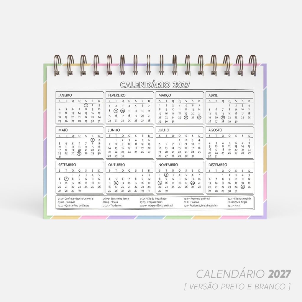 SUPER COMBO de Calendário de mesa para Colorir 2026 | Color.Me - Imagem 5
