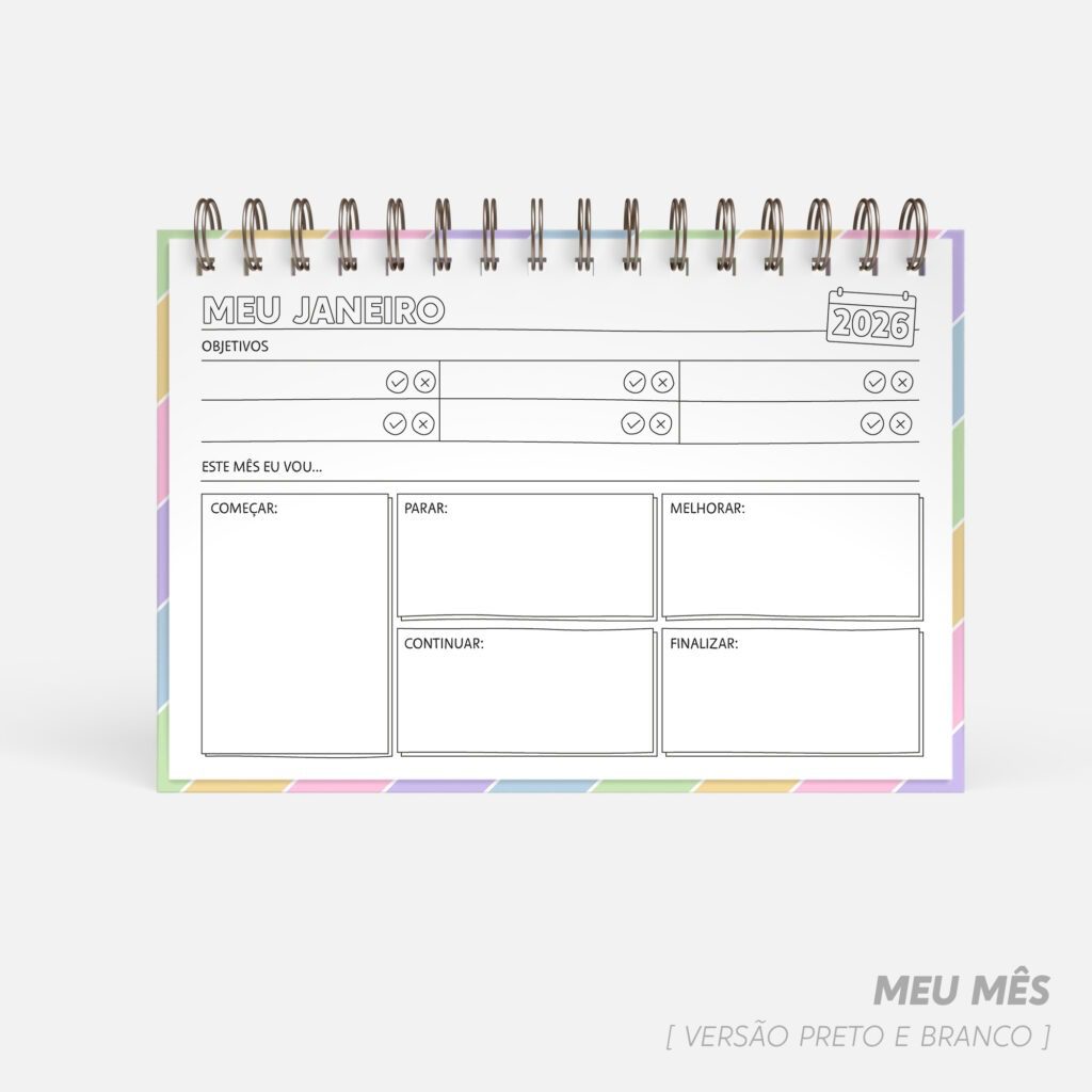 SUPER COMBO de Calendário de mesa para Colorir 2026 | Color.Me - Imagem 4