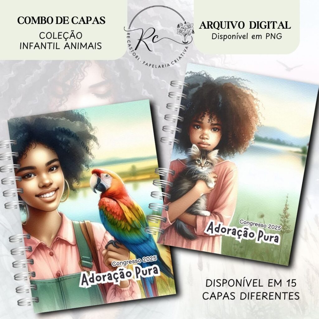 COMBO Capas Infantis para o Congresso Adoração Pura – Coleção Animais (Re Castori) - Imagem 3