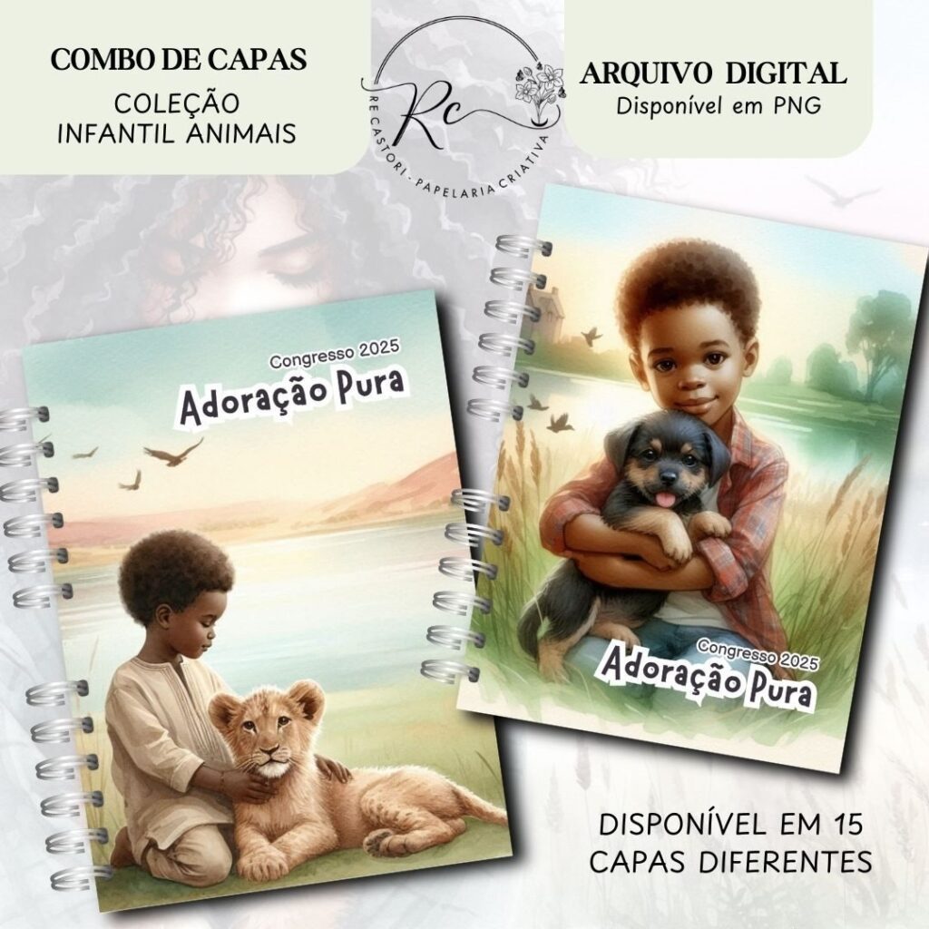 COMBO Capas Infantis para o Congresso Adoração Pura – Coleção Animais (Re Castori) - Imagem 6