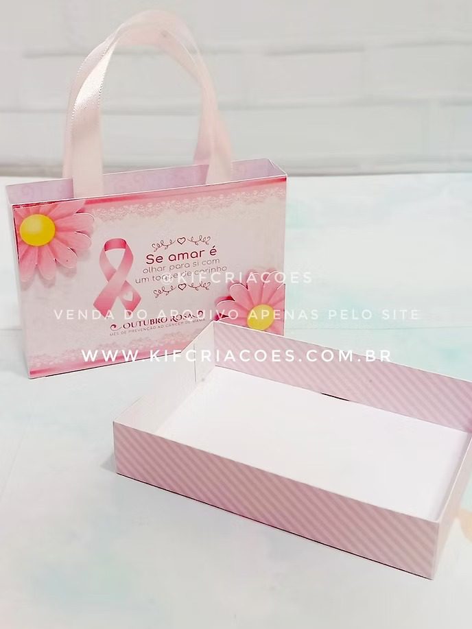 Mini Sacolinha Kit Kat – Outubro Rosa (Kif) - Imagem 2