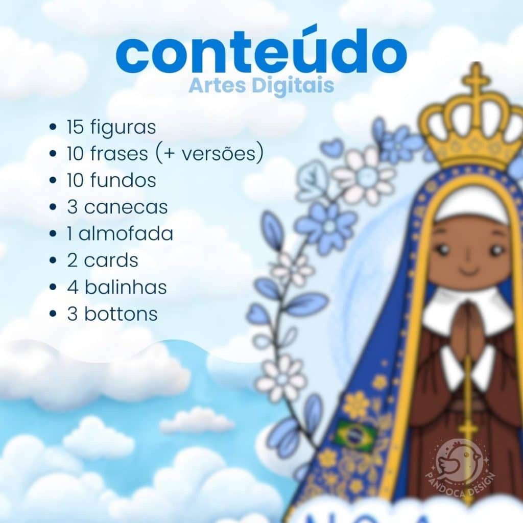 Mini Pack Digital Nossa Senhora Aparecida 2025 (Pandoca) - Imagem 6