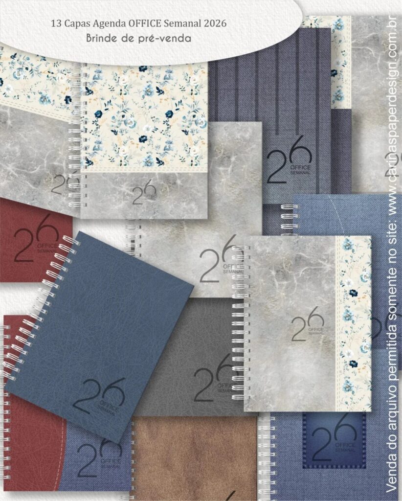 Miolo Agenda Office Semanal 2026 (Carinas Paper)