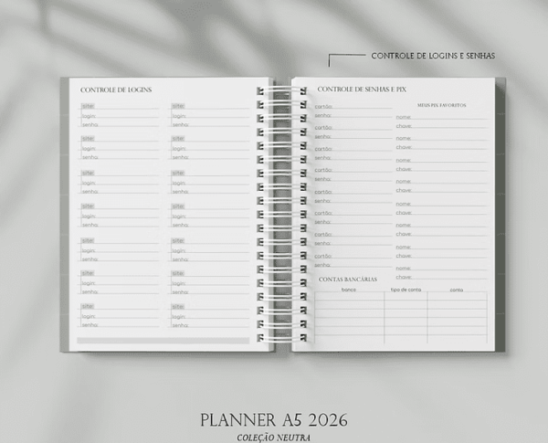 Planner A5 Neutro 2026 (Estúdio G19) - Imagem 13
