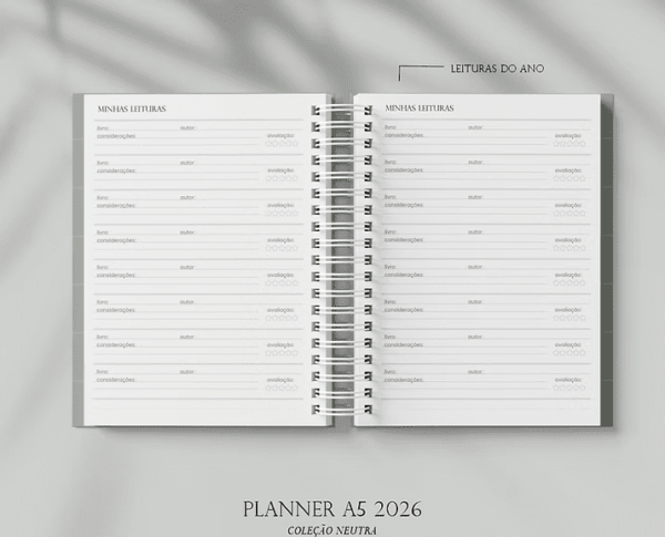 Planner A5 Neutro 2026 (Estúdio G19) - Imagem 12