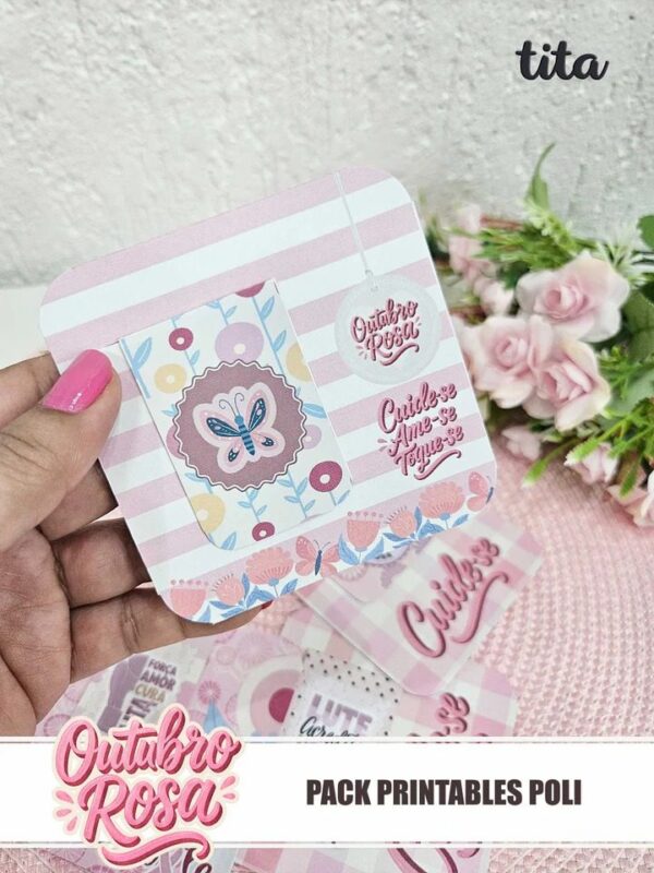 Outubro Rosa 2025 – Kit Printables 2 Polly (Tita) - Imagem 8