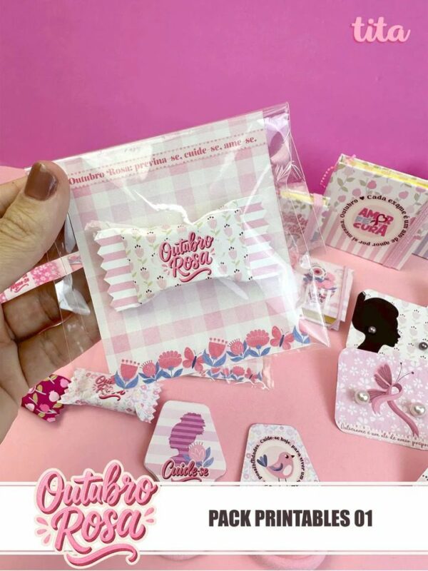 Outubro Rosa 2025 – Kit Printables 01 (Tita) - Imagem 2