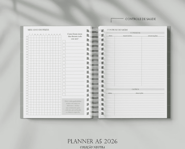 Planner A5 Neutro 2026 (Estúdio G19) - Imagem 8
