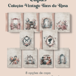 Capas Coleção Vintage Tons de Rosa (Perfeito Miolo)