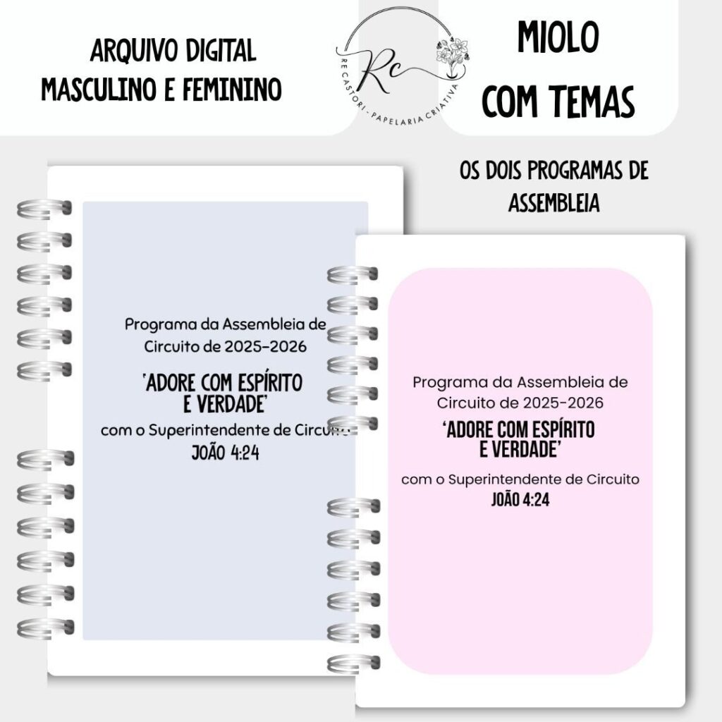 Miolo Neutro Assembleia de Circuito 2025/2026 – FEMININO E MASCULINO C/TEMA (Re Castori) - Imagem 3