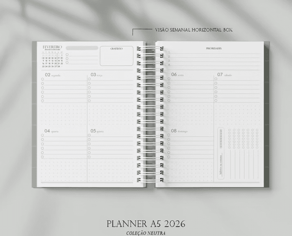 Planner A5 Neutro 2026 (Estúdio G19) - Imagem 3