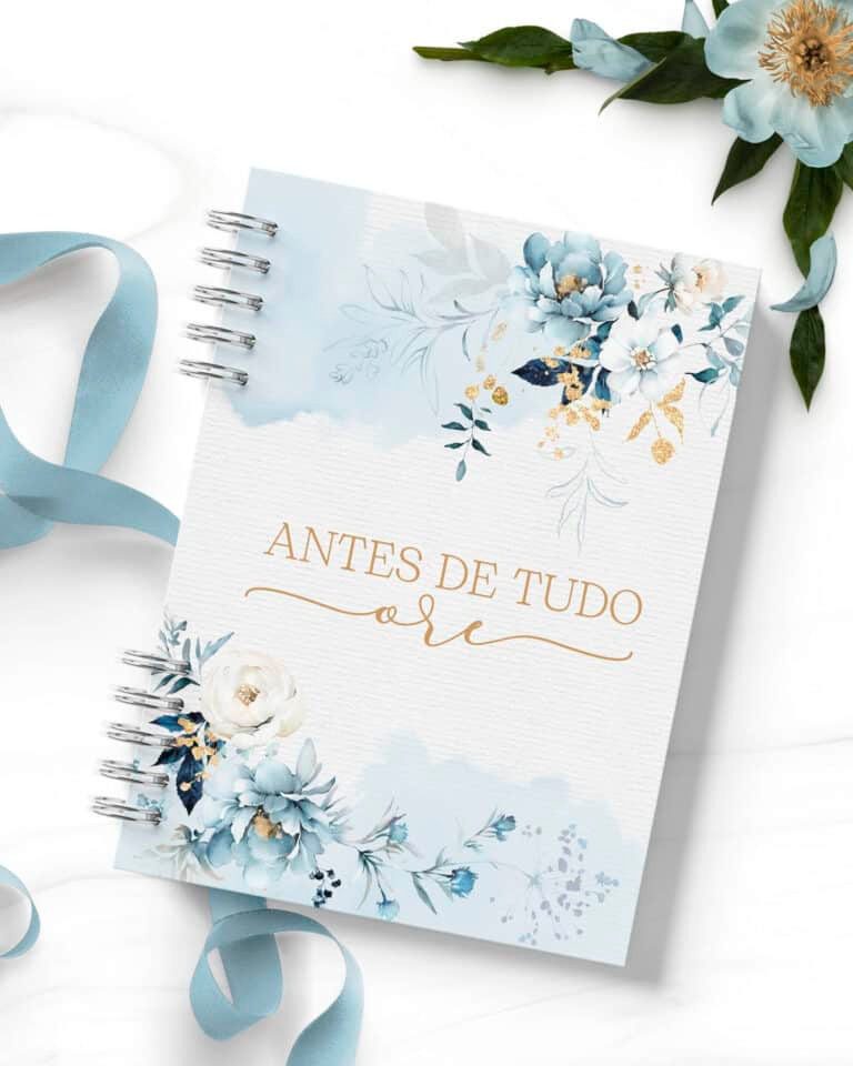 COMBO 8 Agendas 2026 e Permanente com/sem Versículo Floral Azul (Bicho Papel) - Imagem 8